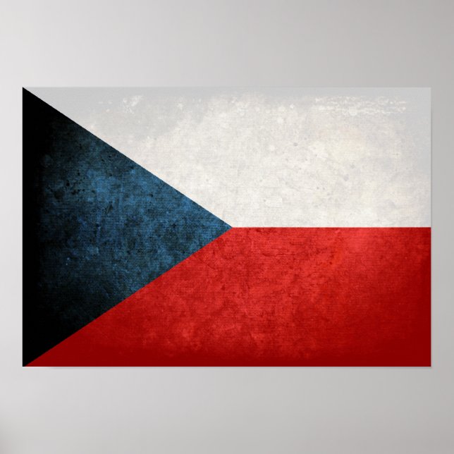 Poster Bandeira da República Checa (Frente)