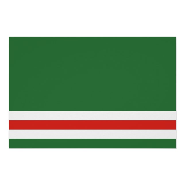 Pôster Bandeira da República Chechena de Ichkeria (Frente)