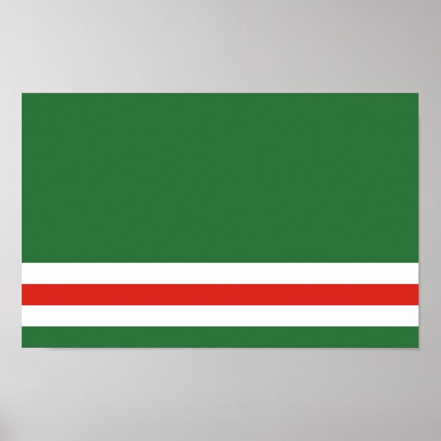 Poster Bandeira da República Chechena de Ichkeria (Frente)