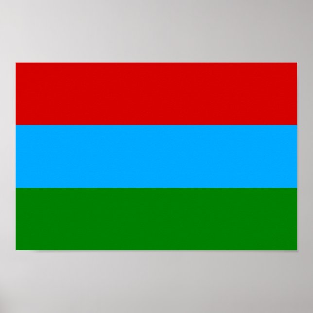 Poster Bandeira da República da Carélia (Frente)