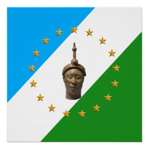 Pôster Bandeira da República de Oduduwa Nação Yoruba