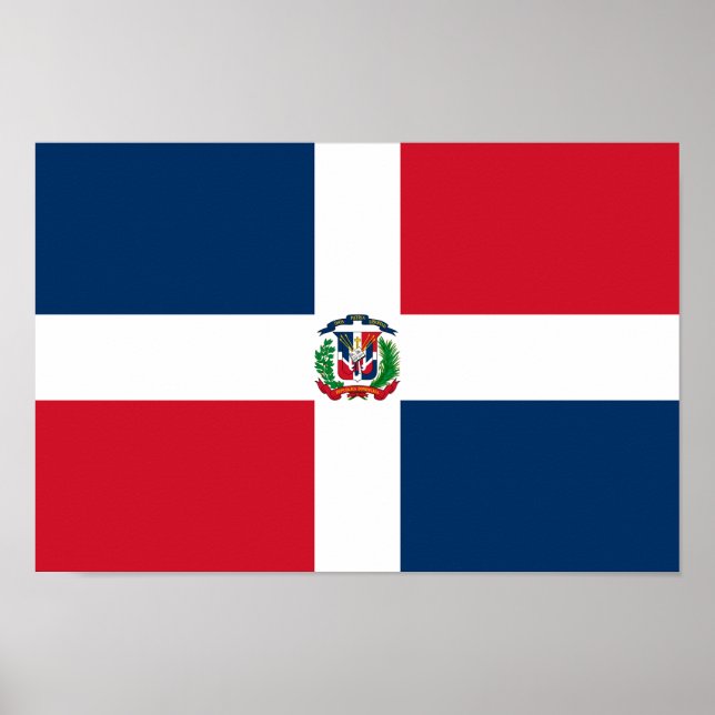Poster Bandeira da República Dominicana (Frente)