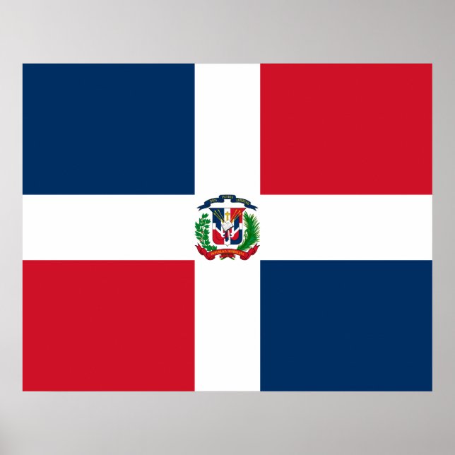 Poster Bandeira da República Dominicana (Frente)