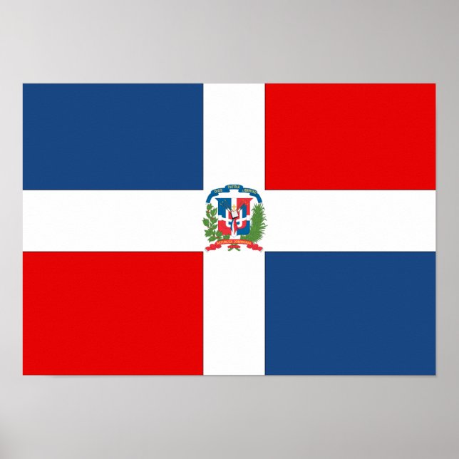 Pôster Bandeira da República Dominicana (Frente)