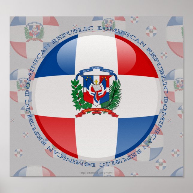 Poster Bandeira da República Dominicana (Frente)