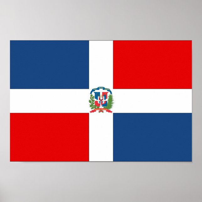 Pôster Bandeira da República Dominicana (Frente)