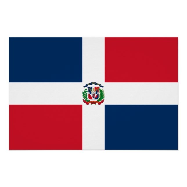 Pôster Bandeira da República Dominicana (Frente)