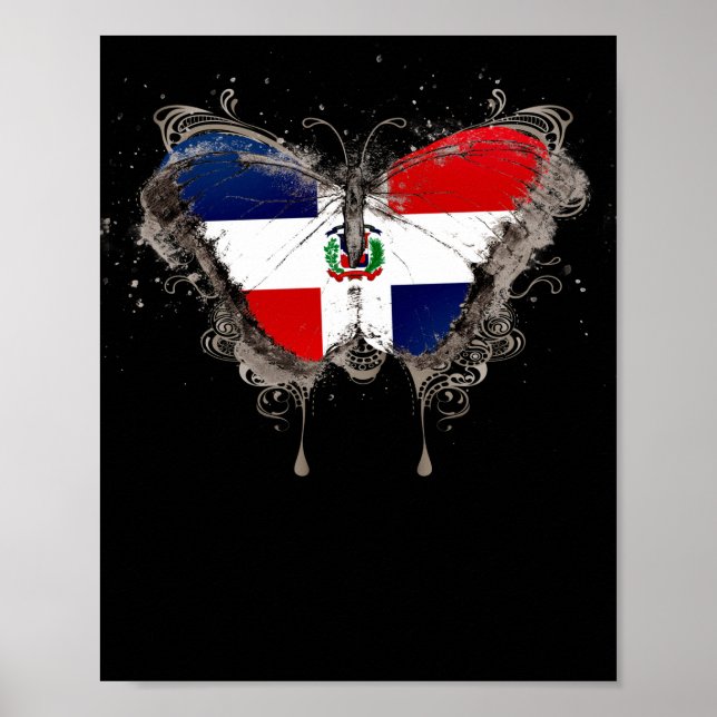 Poster Bandeira da República Dominicana - Ponteiro da Bor (Frente)