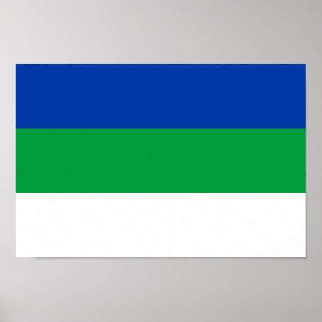 Poster Bandeira da República Komi (Frente)