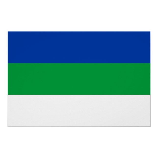 Pôster Bandeira da República Komi (Frente)