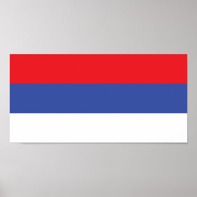 Poster Bandeira da República Sérvia (Frente)