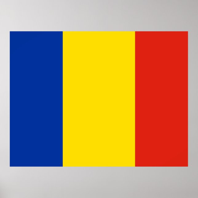 Poster Bandeira da Romênia (Frente)