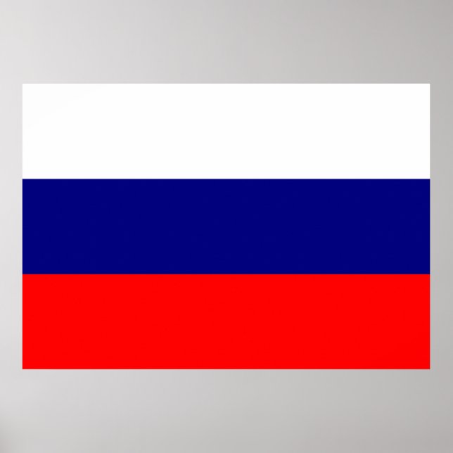 Poster Bandeira da Rússia (Frente)