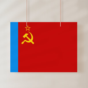Poster Bandeira da Rússia Soviética, URSS, CCCP, Comunism