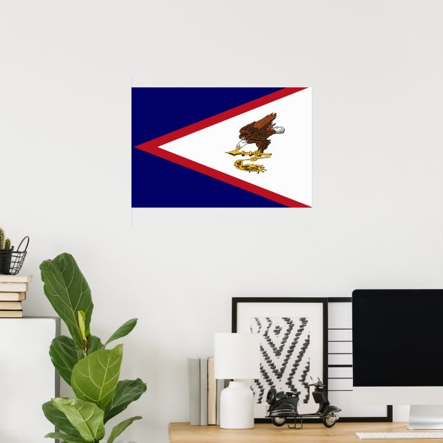 Poster bandeira da Samoa Americana (Escritório em casa)