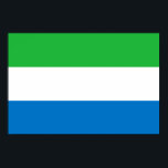 Poster Bandeira da Serra Leoa<br><div class="desc">Bandeira patriótica da Serra Leoa.</div>