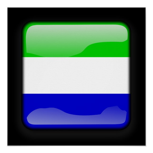 Pôster Bandeira da Serra Leoa (Frente)