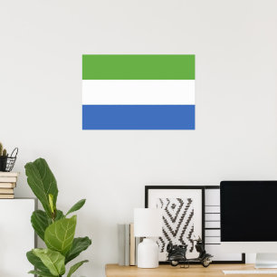 Poster bandeira da Serra Leoa