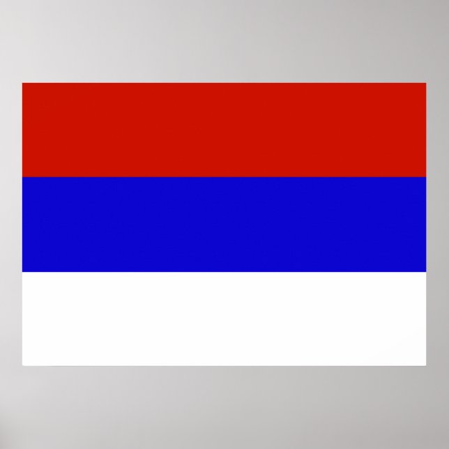 Pôster Bandeira da Sérvia (Frente)