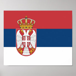 Poster Bandeira da Sérvia