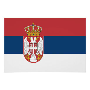 Pôster Bandeira da Sérvia