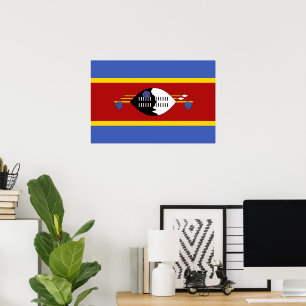Poster Bandeira da Suazilândia
