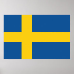 Poster Bandeira da Suecia