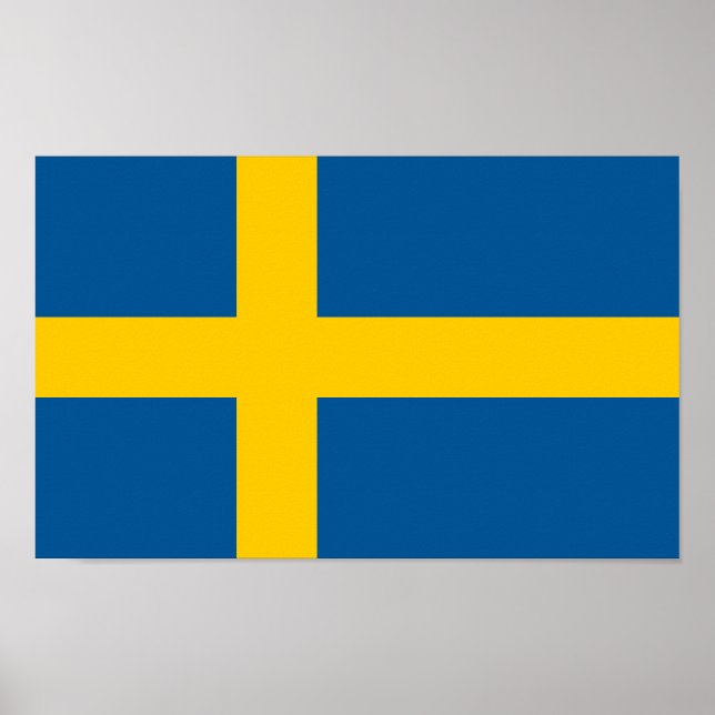 Poster Bandeira da Suécia (Frente)