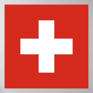 Poster Bandeira da Suiça