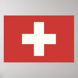 Poster Bandeira da Suiça