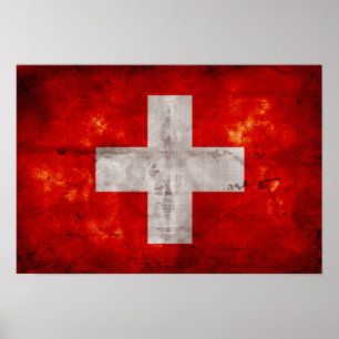 Pôster Bandeira da suiça