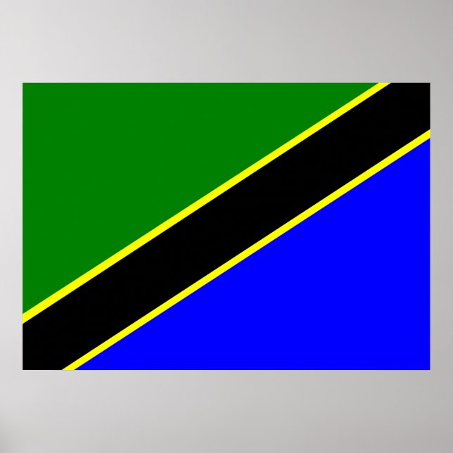 Poster Bandeira da Tanzânia (Frente)