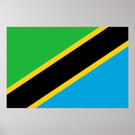 Poster Bandeira da Tanzânia