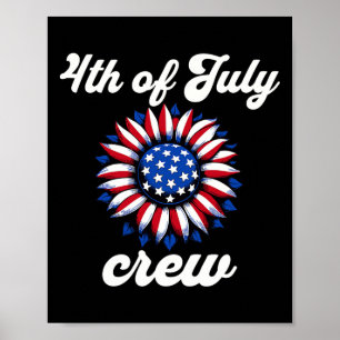 Poster Bandeira Da Tripulação Usa De Julho