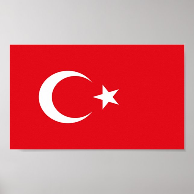 Poster Bandeira da Turquia (Frente)