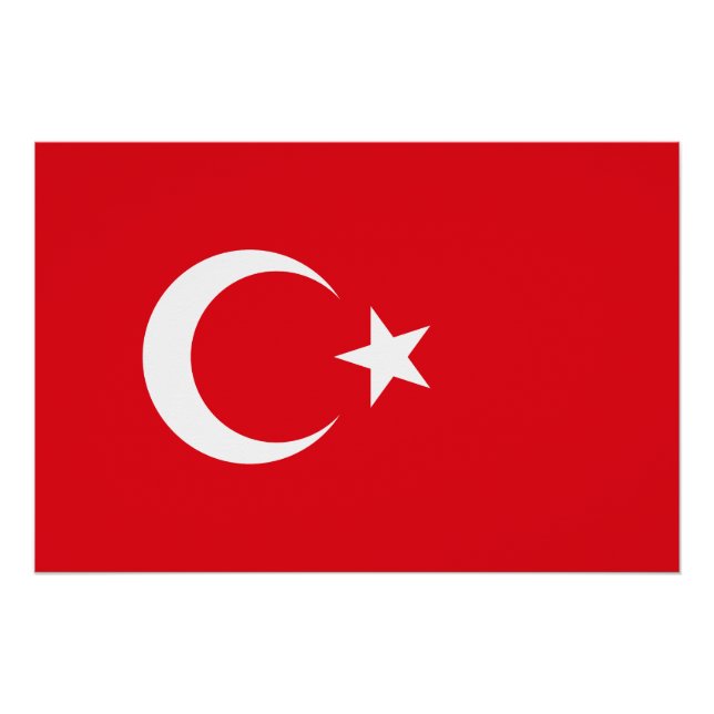 Pôster Bandeira da Turquia (Frente)