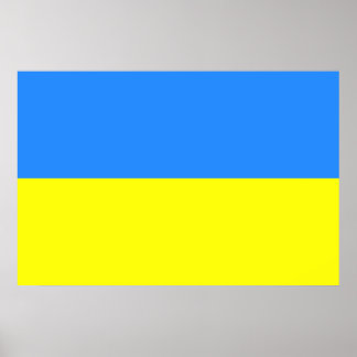 Pôster Bandeira da Ucrânia