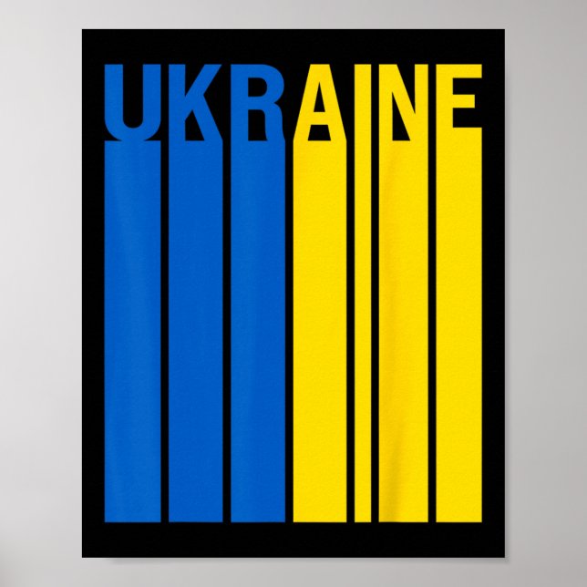 Poster Bandeira da Ucrânia 3  (Frente)
