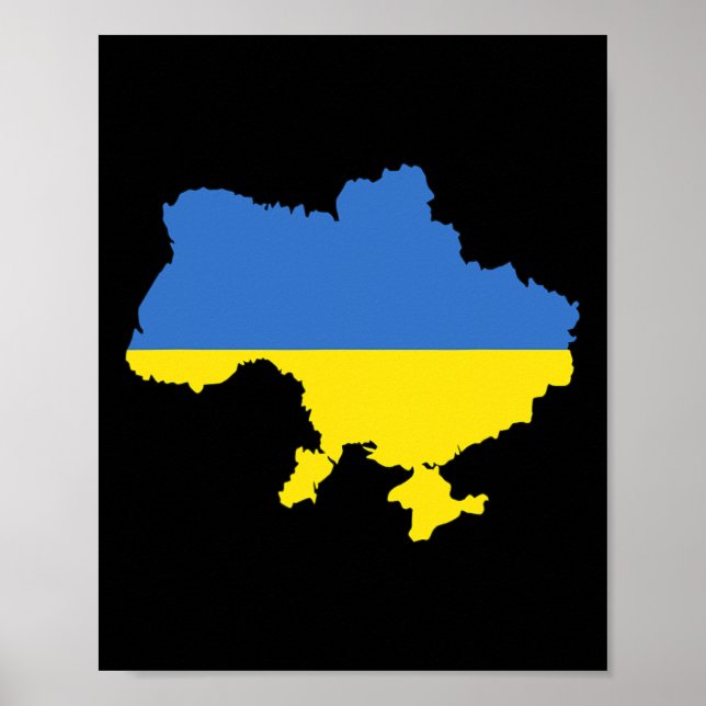 Poster Bandeira da Ucrânia 4  (Frente)