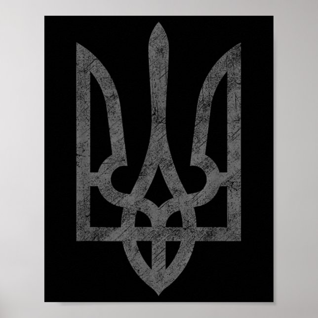 Poster Bandeira da Ucrânia Exército da Ucrânia Símbolo do (Frente)
