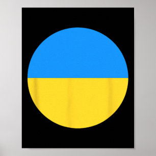 Poster Bandeira da Ucrânia Homens Mulheres Criança Patrió