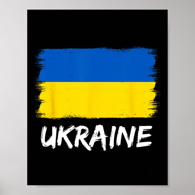Poster Bandeira da Ucrânia Ucrânia 3  (Frente)