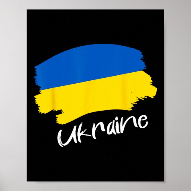 Poster Bandeira da Ucrânia Ucrânia 4  (Frente)