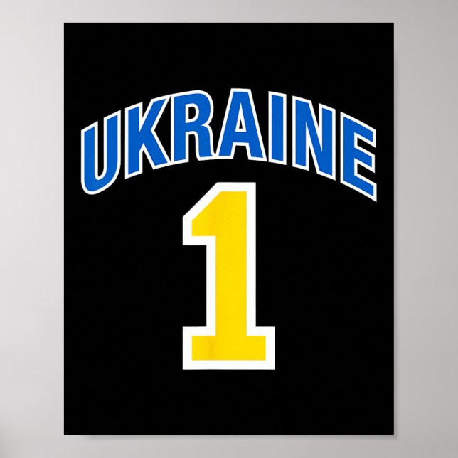 Poster Bandeira da Ucrânia Um  (Frente)