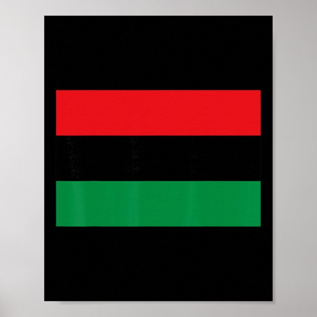 Poster Bandeira da Unia Pan-Africana Mapa Continente Hist (Frente)