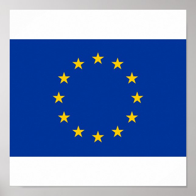 Pôster Bandeira da União Europeia (Frente)