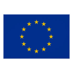 Pôster Bandeira da União Europeia