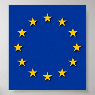 Pôster Bandeira da União Europeia / Bandeira da UE