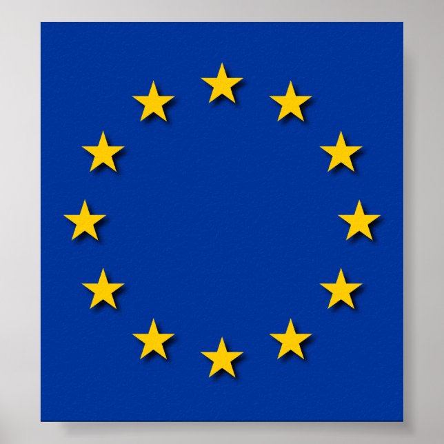 Pôster Bandeira da União Europeia / Bandeira da UE (Frente)