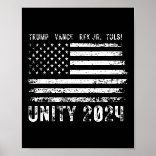 Poster Bandeira da Unidade Grunge Vintage 2025 Trump Vanc